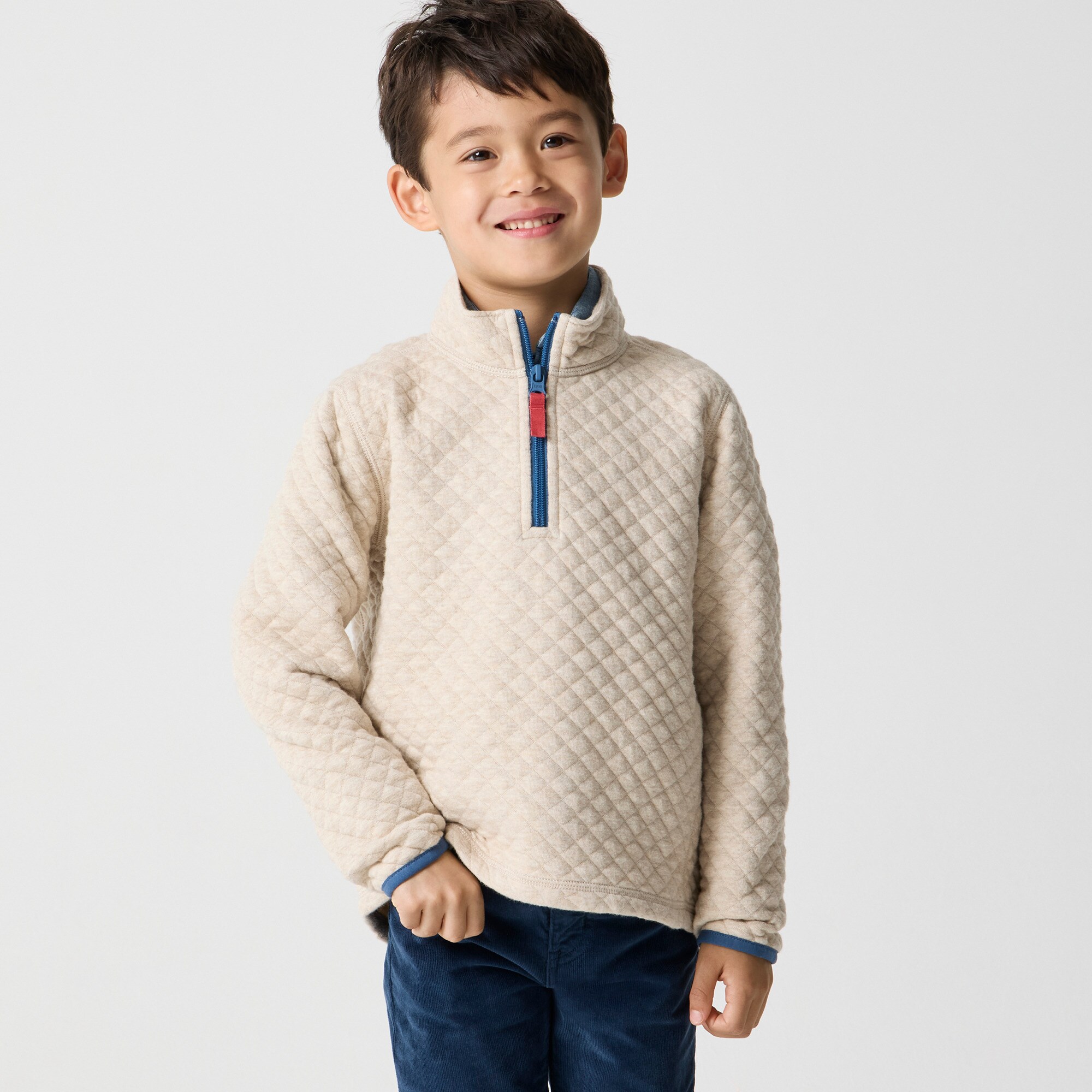 Boys' quilted quarter-zip