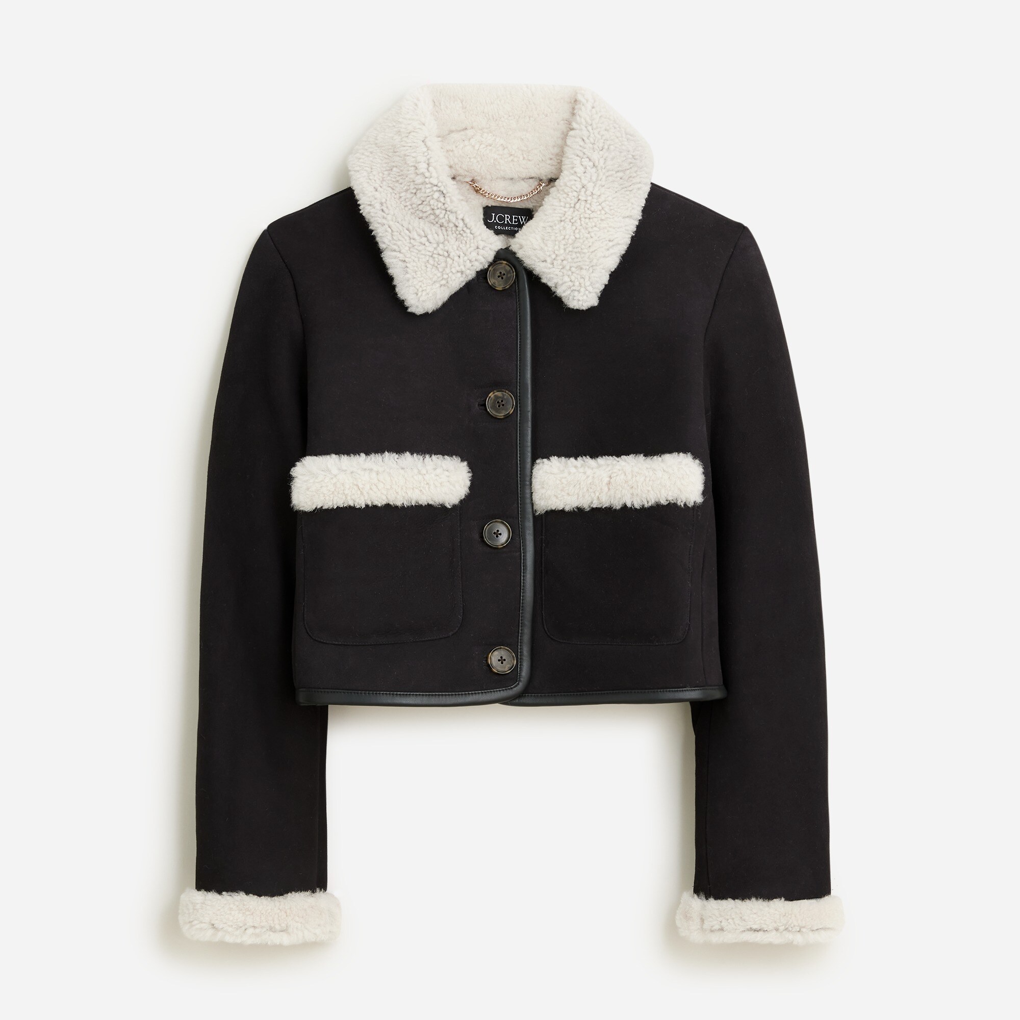  Collection limited-edition cropped shearling jacket