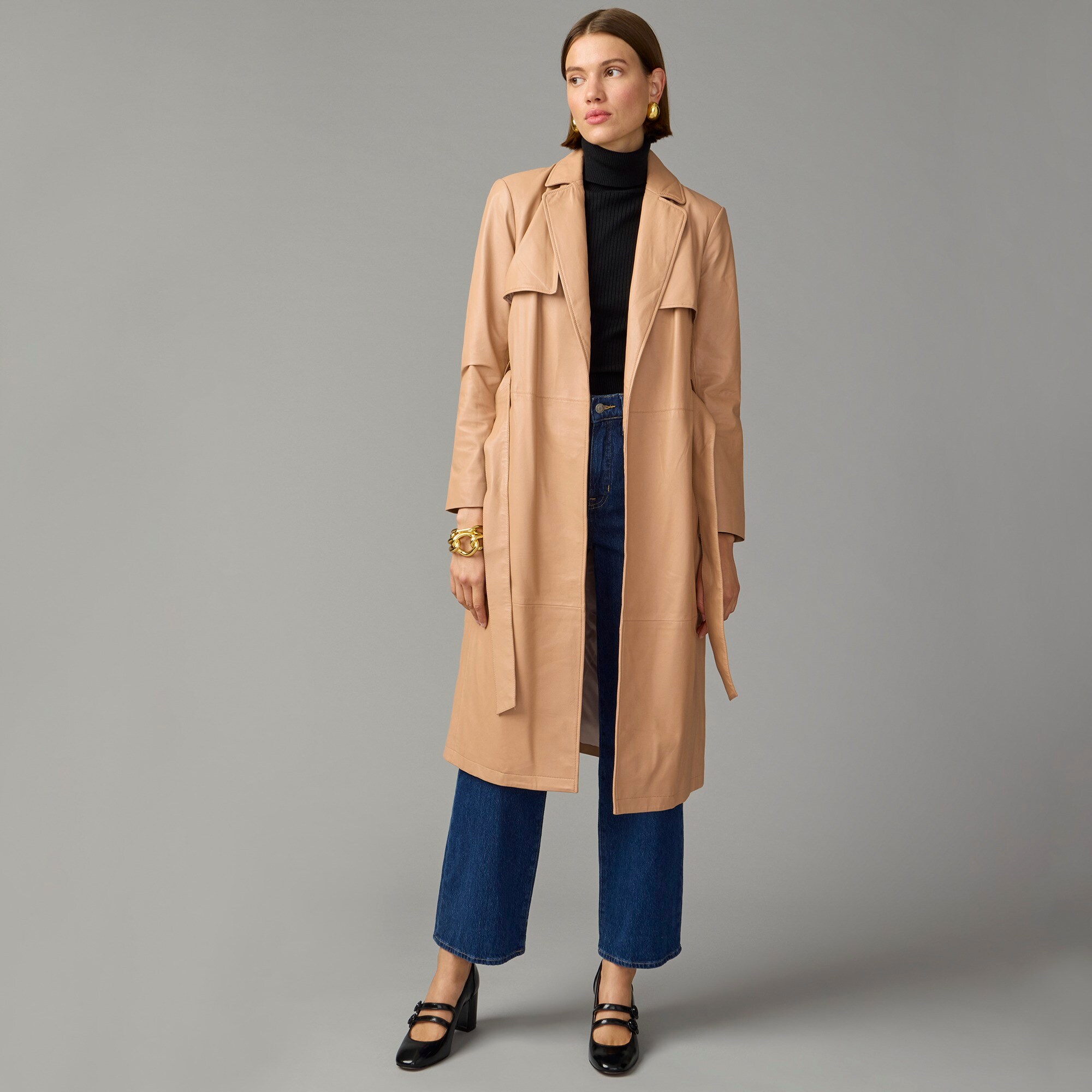 womens Collection limited-edition Harriet trench coat in leather
