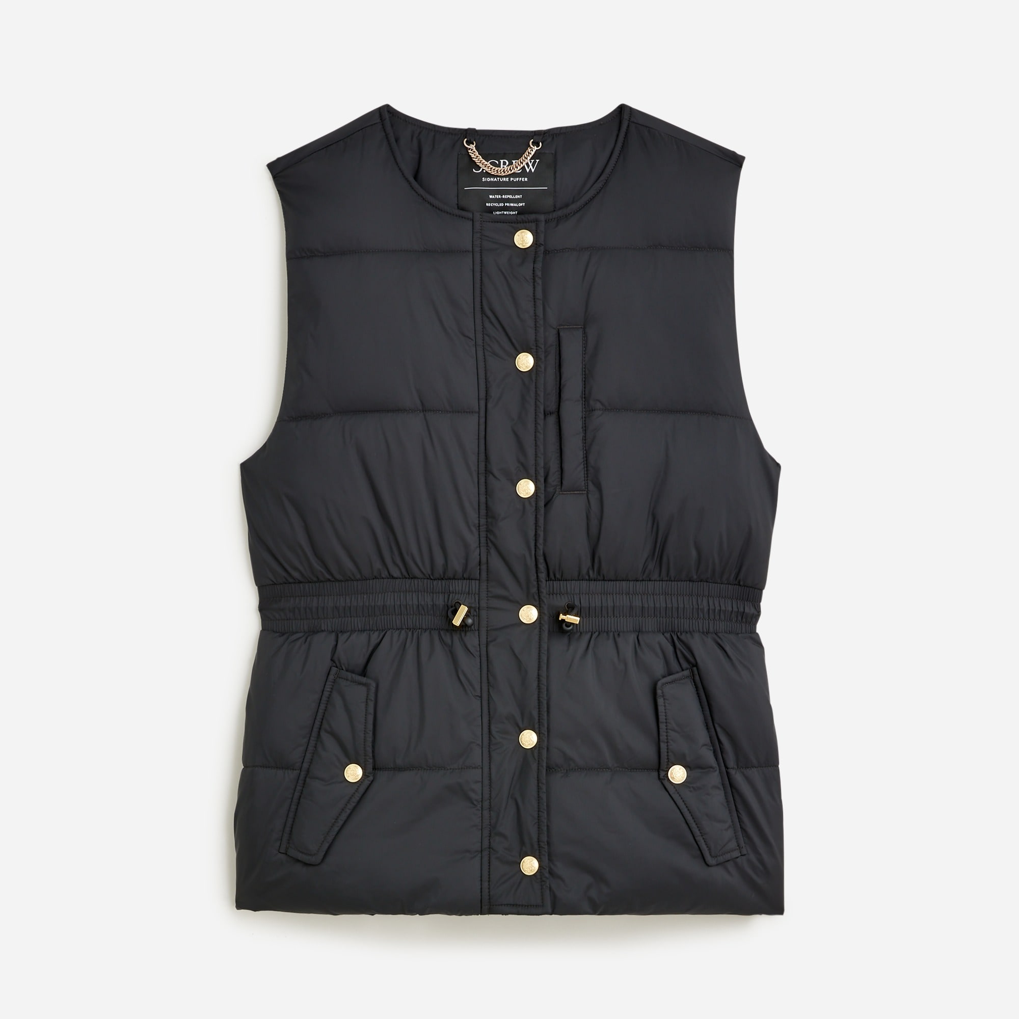  Cinched-waist puffer vest with PrimaLoft&reg;