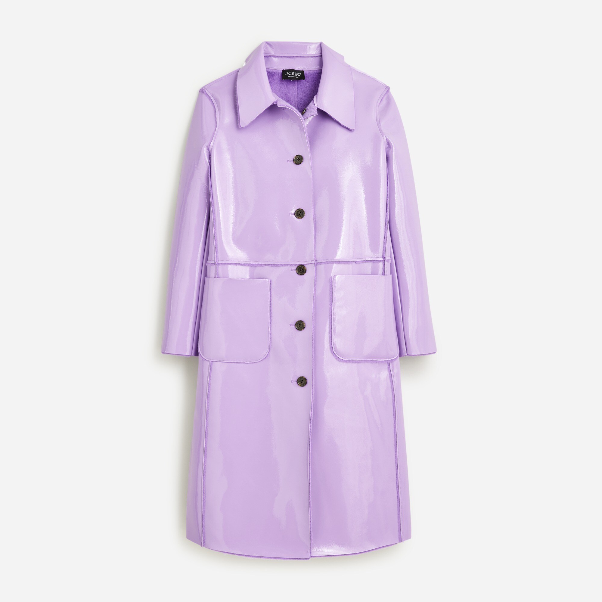 Collection Limited-edition Reversible Topcoat In Faux Patent