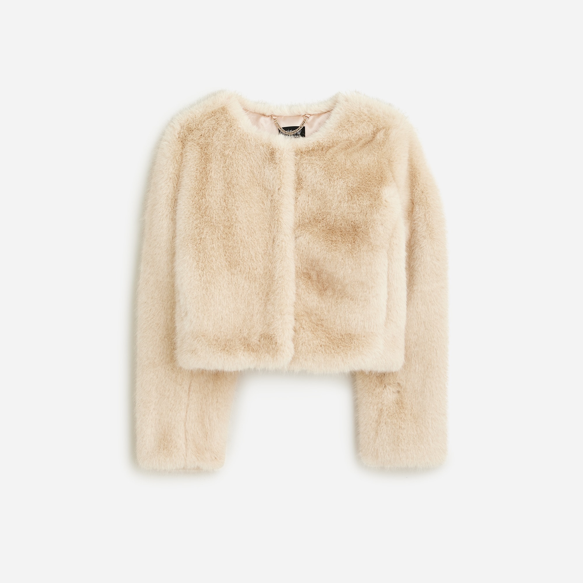 J crew cropped faux fur coat outlet