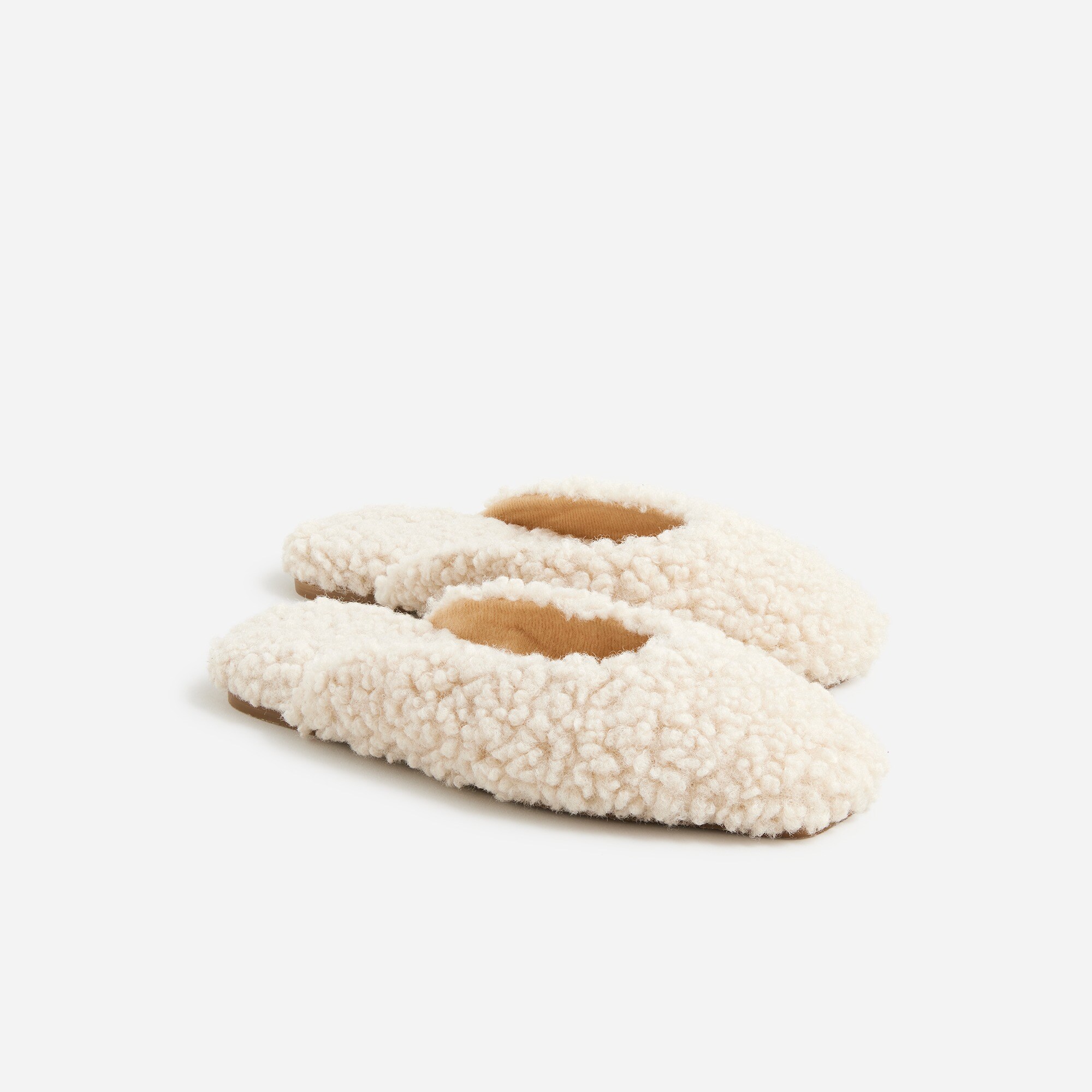 J.Crew: House Slippers In Sherpa For Women
