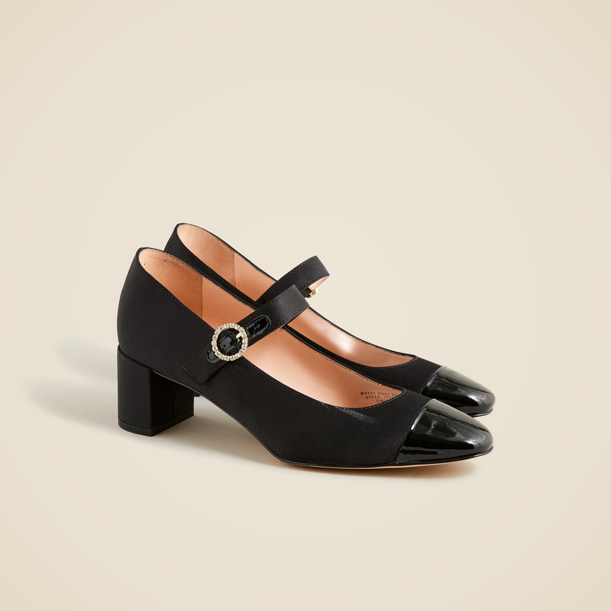 Millie Mary Jane heels in satin and leather