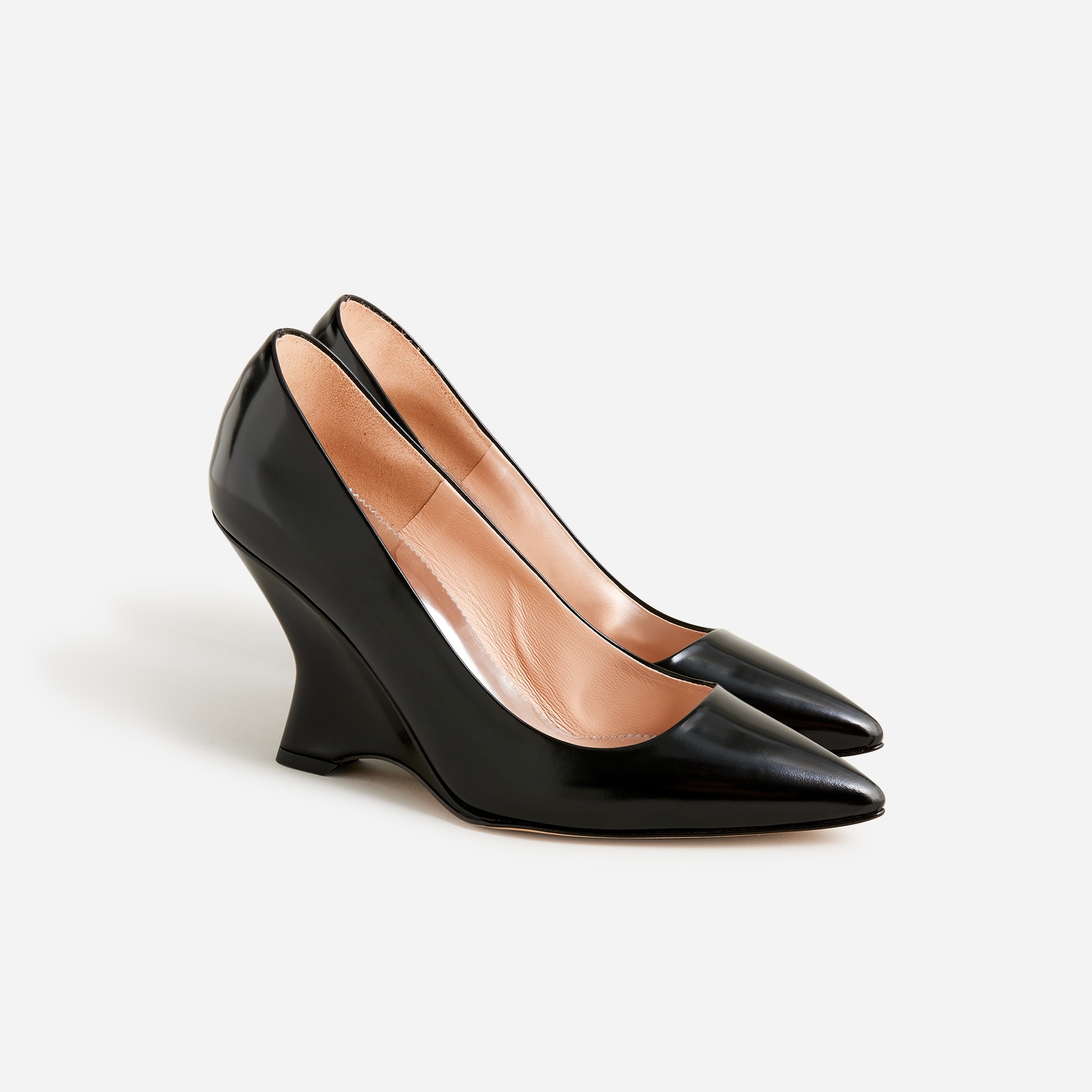  Collection wedge pumps in Italian spazzolato leather