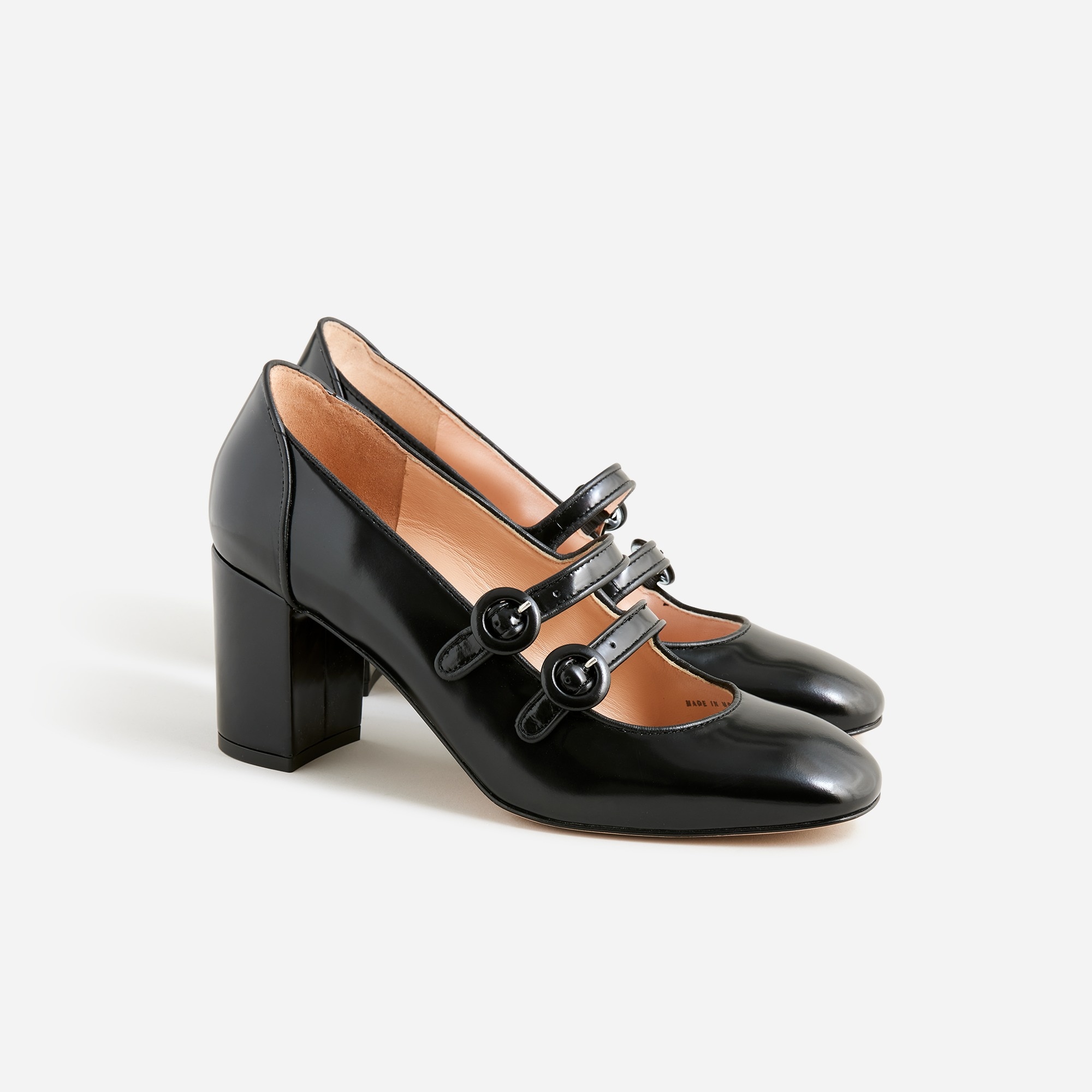 womens Maisie double-strap heels in Italian spazzolato leather