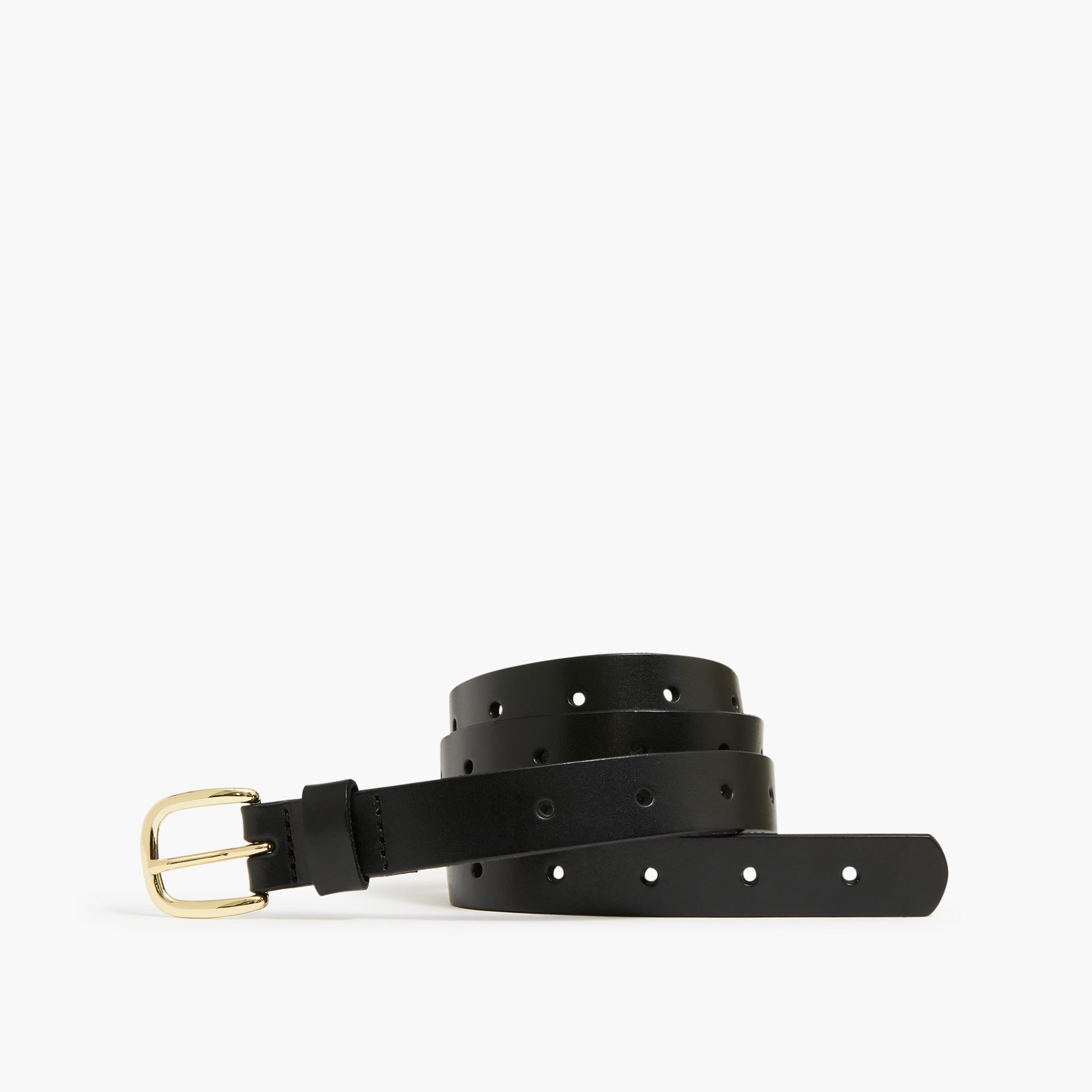 Leather perforated belt