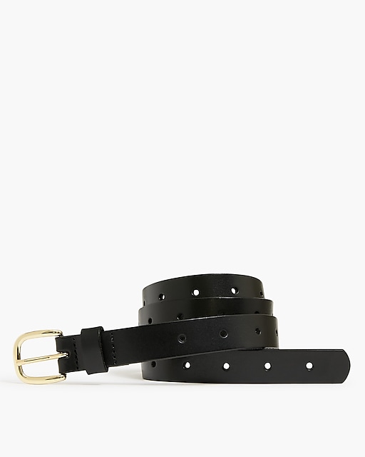 womens Leather perforated belt