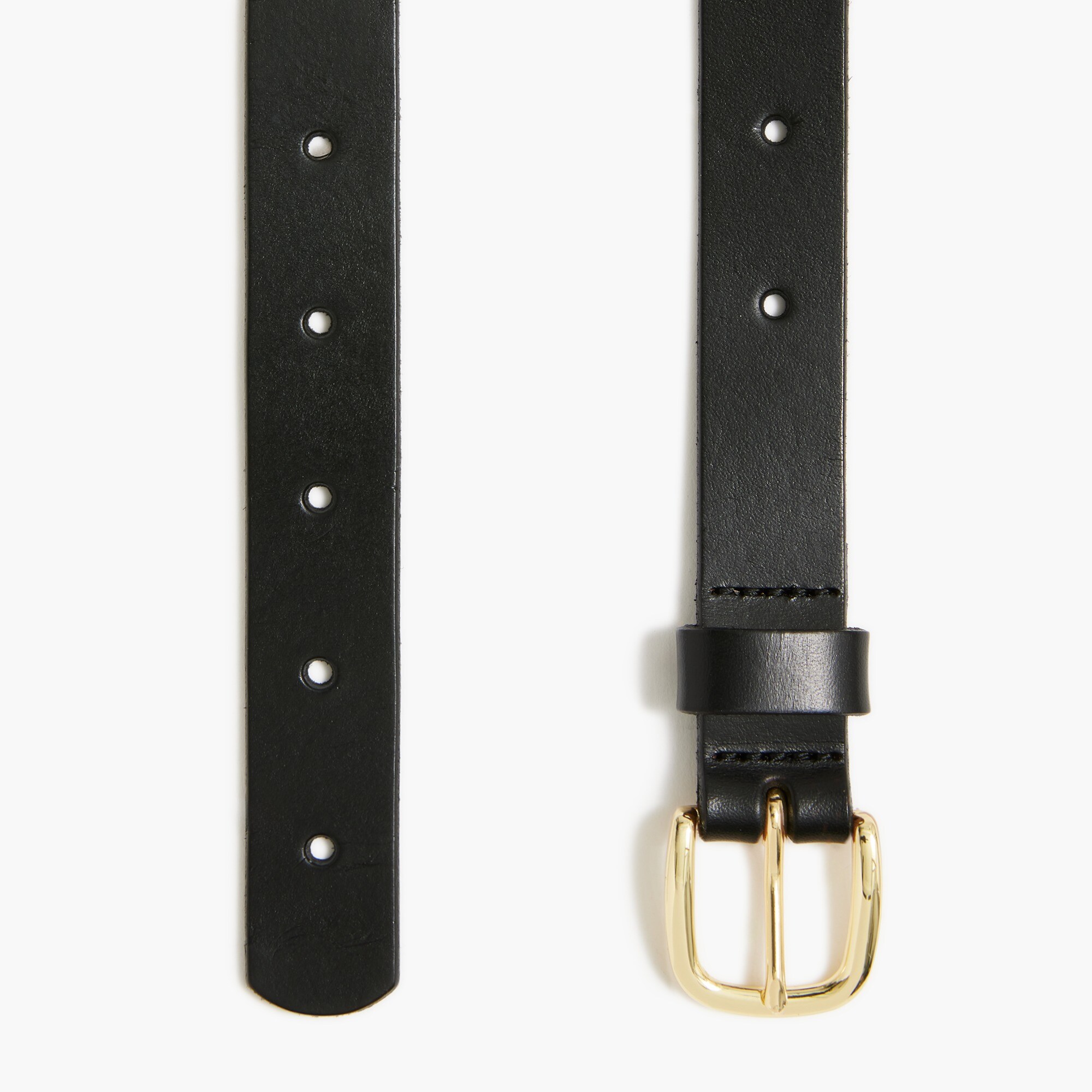 Factory: Oval-buckle Leather Belt For Women