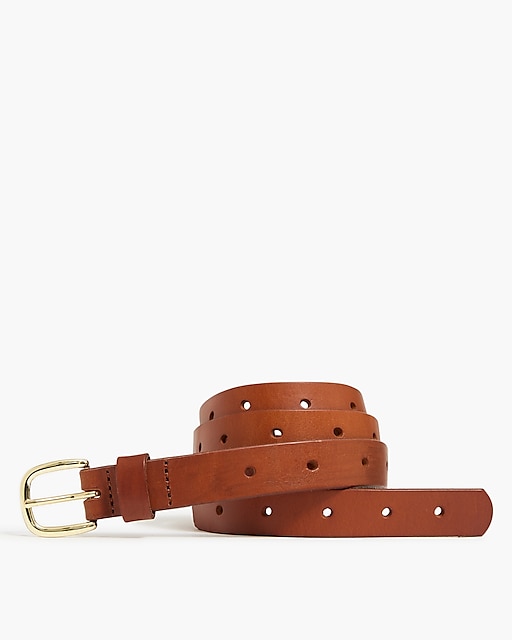  Leather perforated belt