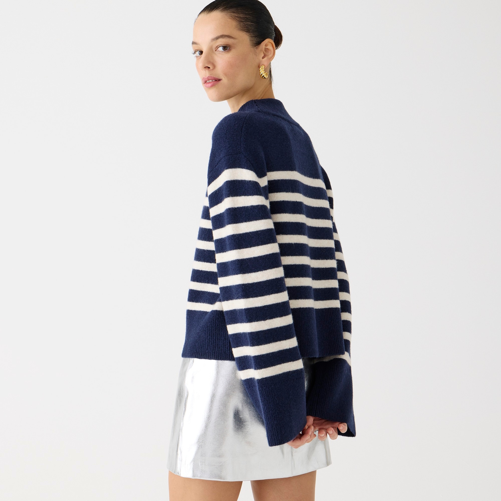 j.crew: chunky crewneck sweater in supersoft yarn for women