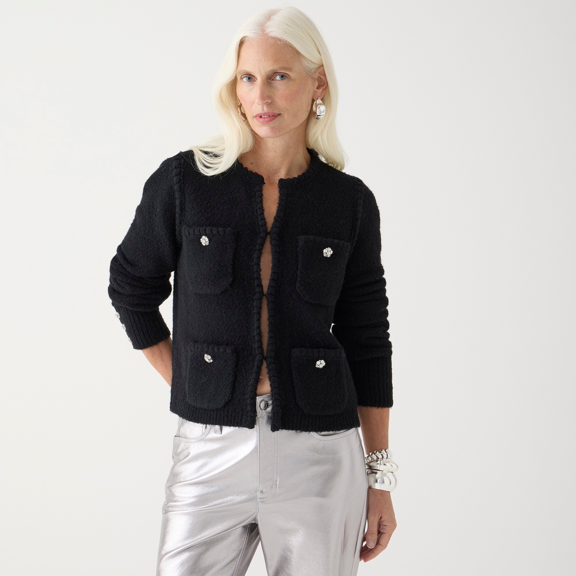  Odette sweater lady jacket with jewel buttons