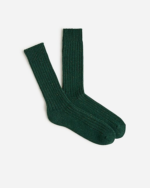mens Ribbed socks in Donegal lambswool blend