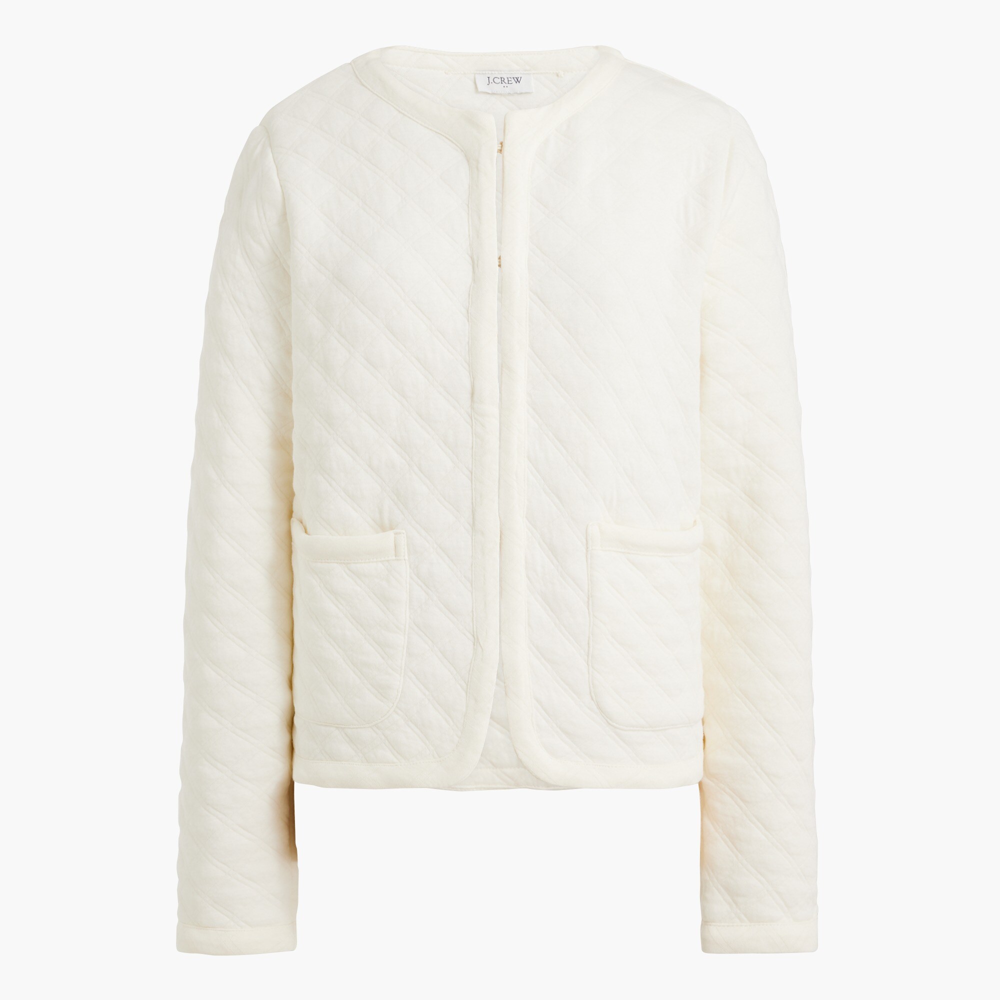 Quilted white jacket sale
