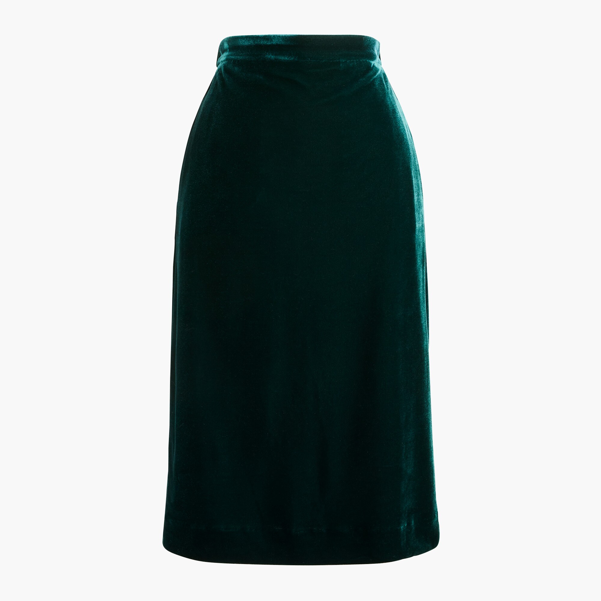 Velvet pull-on skirt