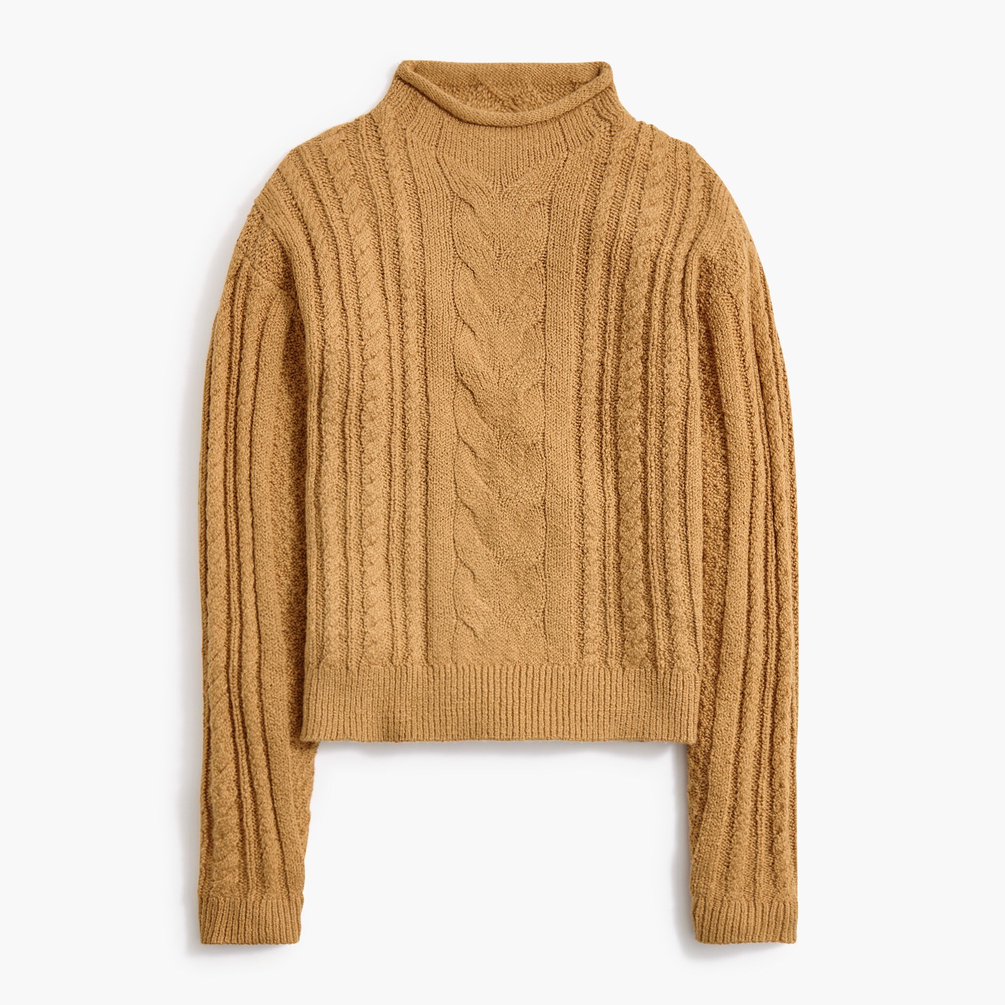 rollneck&trade; cable sweater for women