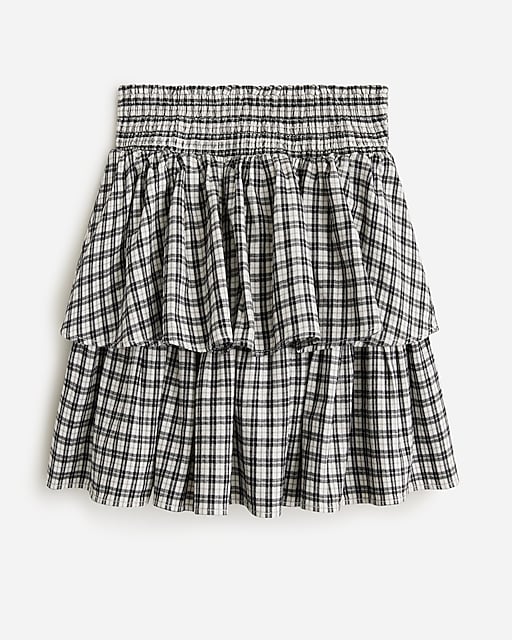  Girls' smocked skirt in cotton flannel