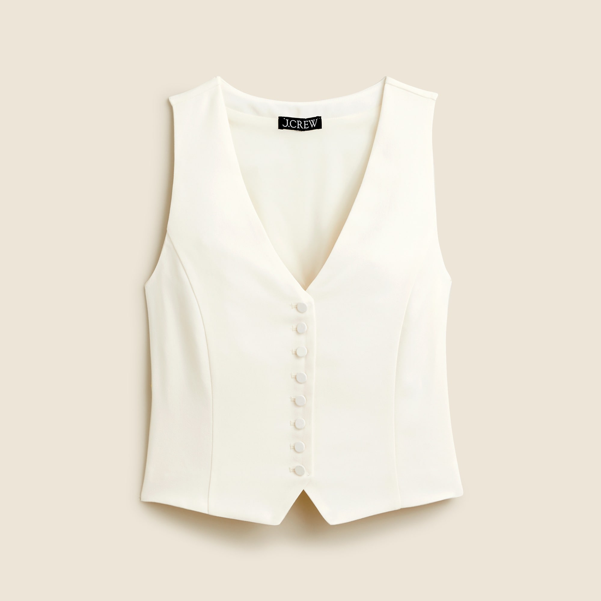 Slim-fit tuxedo vest in city crepe