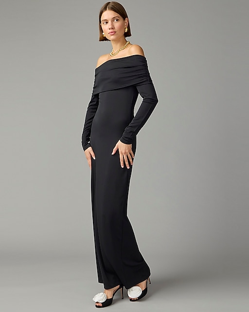 womens Collection off-the-shoulder dress in matte jersey