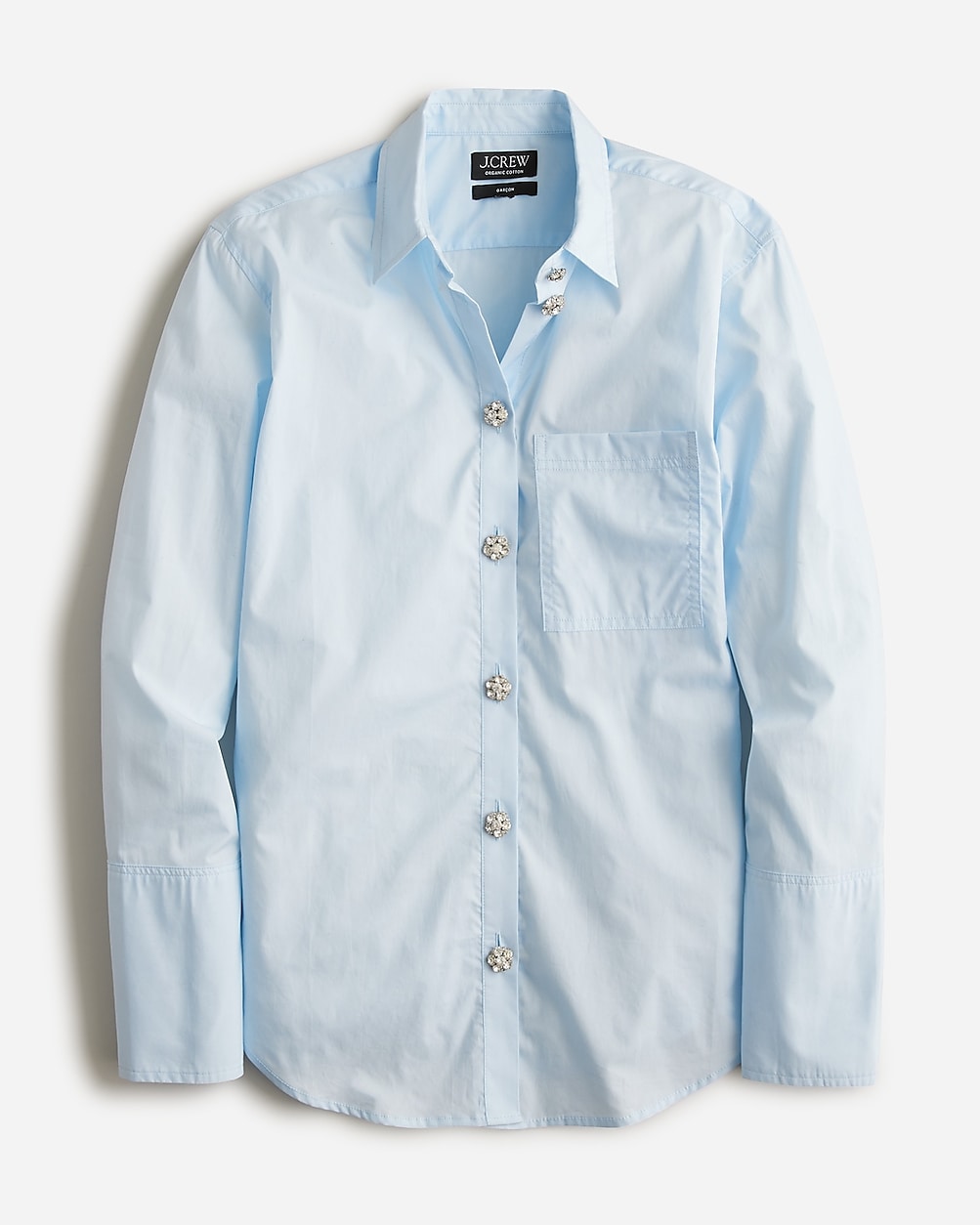 J.Crew: Garçon Classic Shirt With Jewel Buttons In Cotton J.Crew: Garçon Classic Shirt With Jewel Buttons In Cotton
