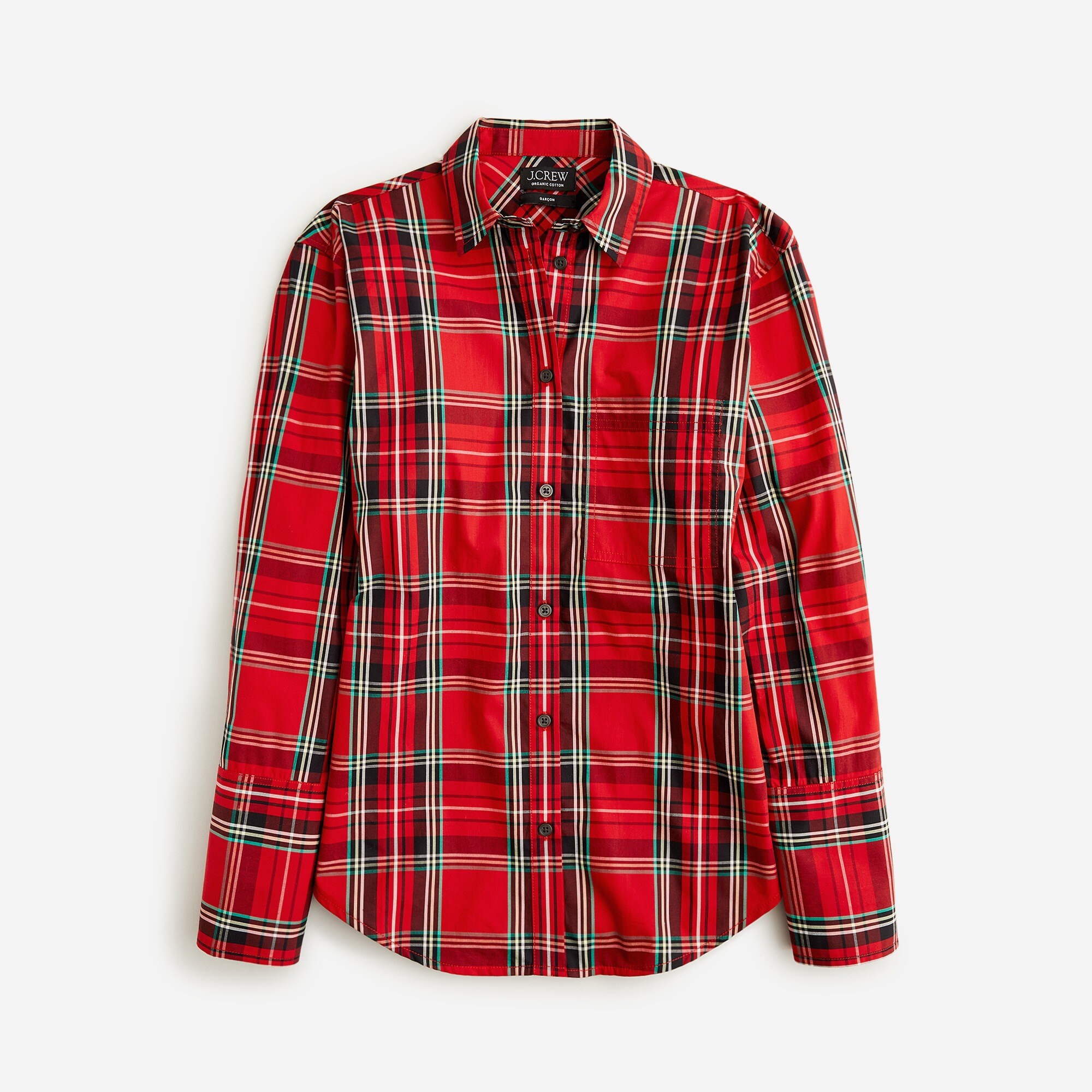 Garçon classic shirt in plaid cotton poplin