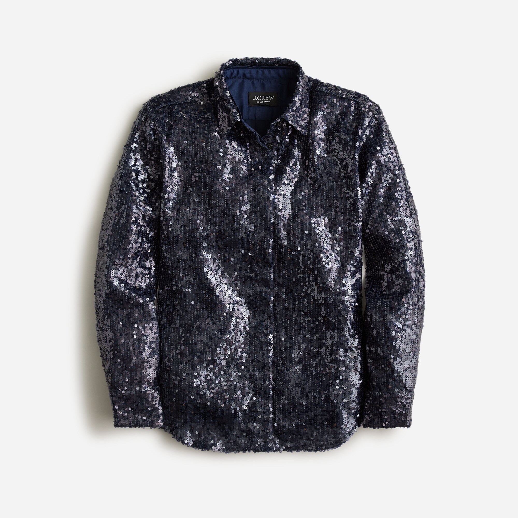 womens Collection classic-fit sequin shirt
