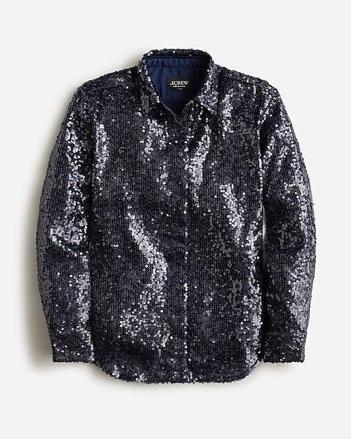  Collection classic-fit sequin shirt