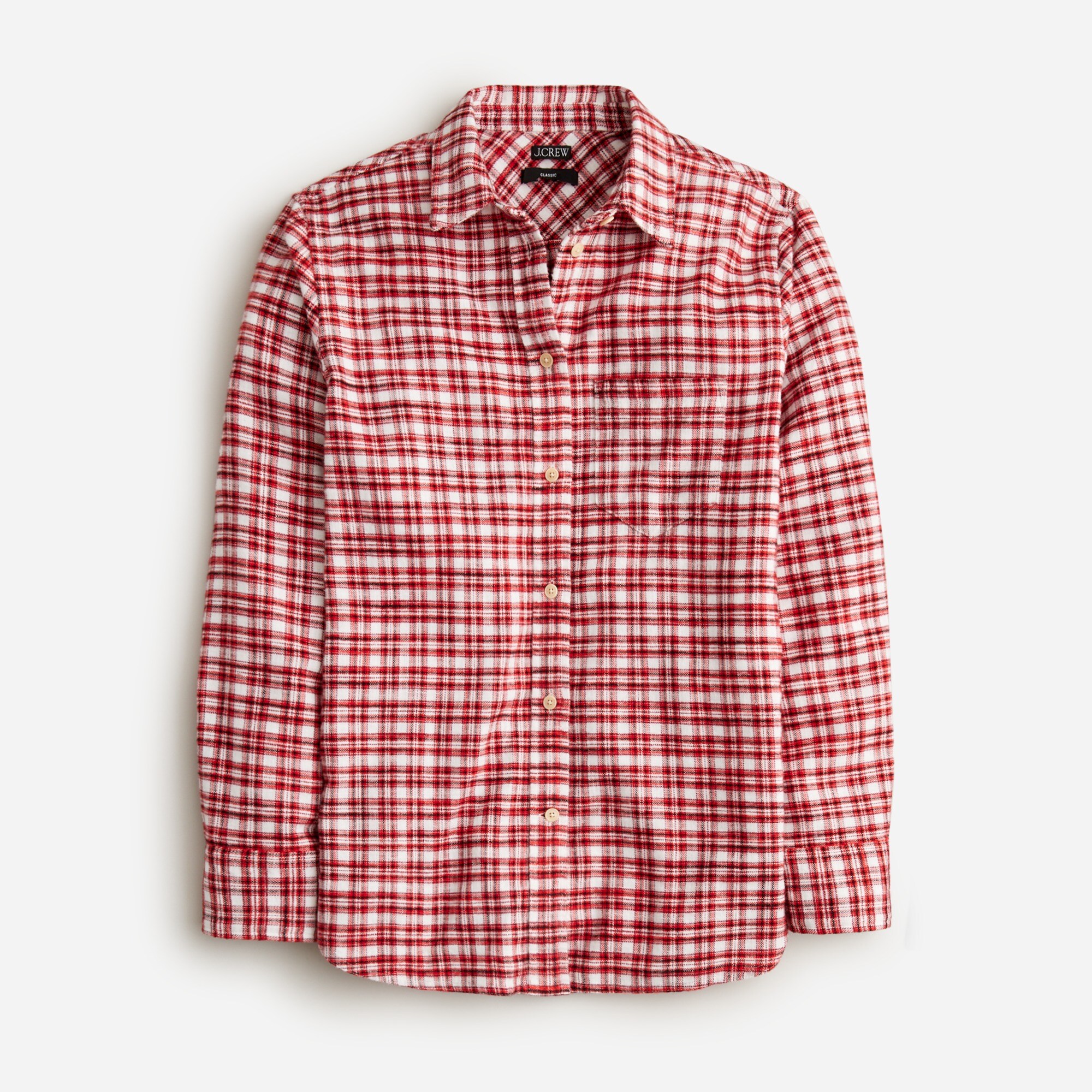  Classic-fit flannel shirt in tartan