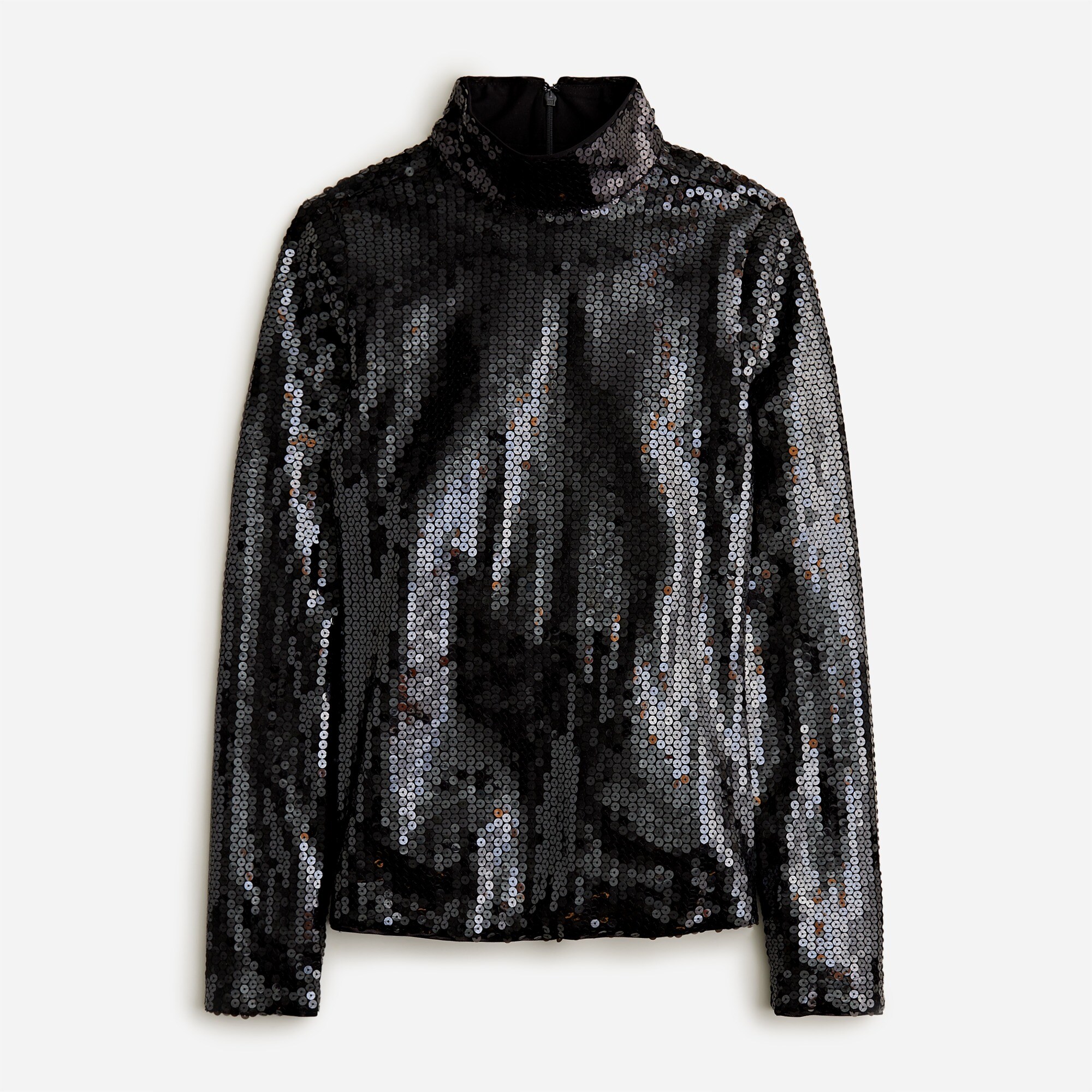 J.Crew Collection Fitted Turtleneck Top In Sequin For Women