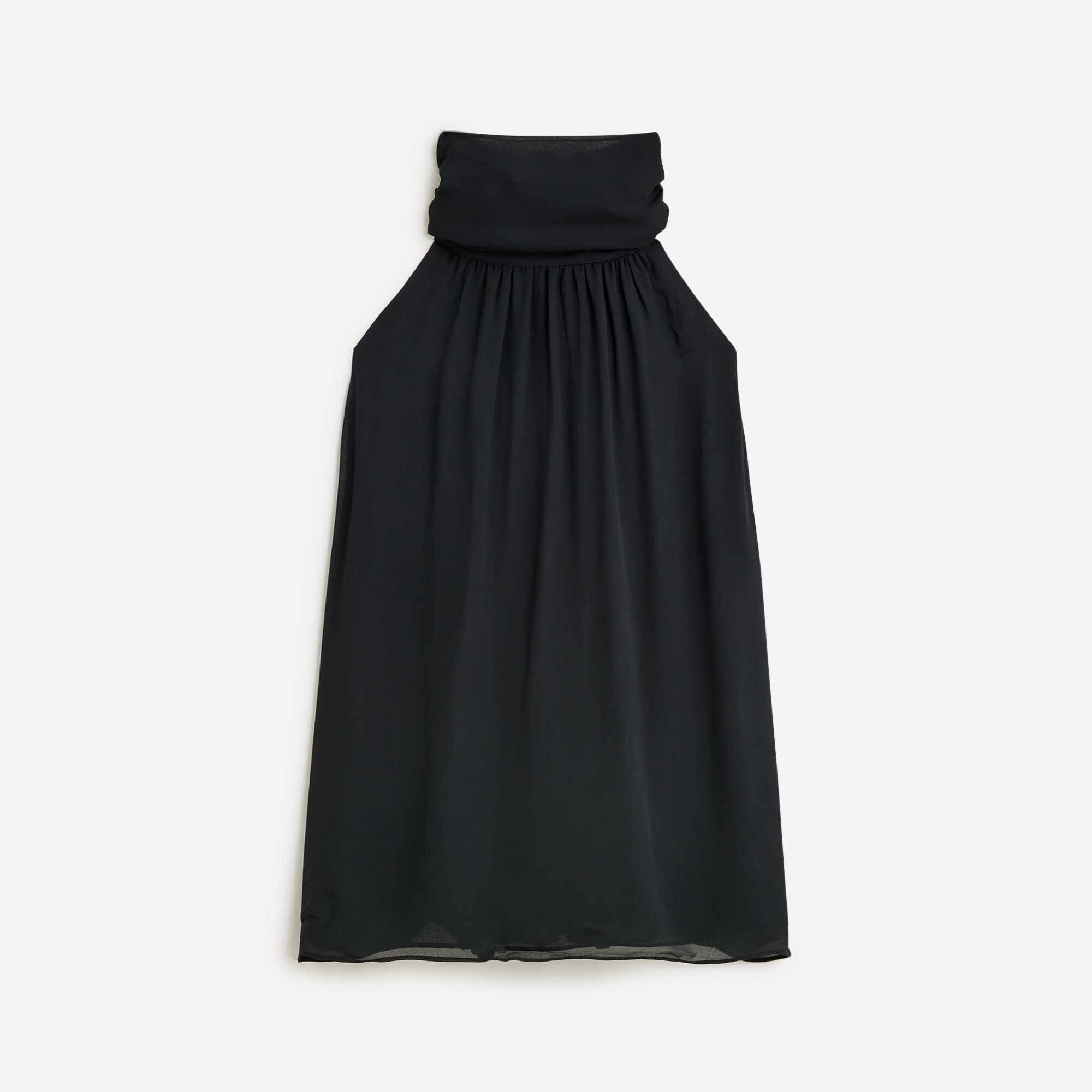 【in a row】Halter Button Layered Tee Halter Top With Necktie In Chiffon Blend For Women | J.Crew
