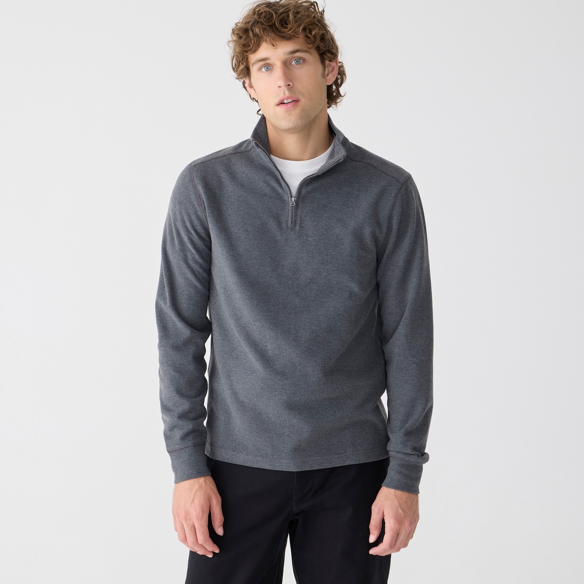 Seaboard soft-knit half-zip pullover