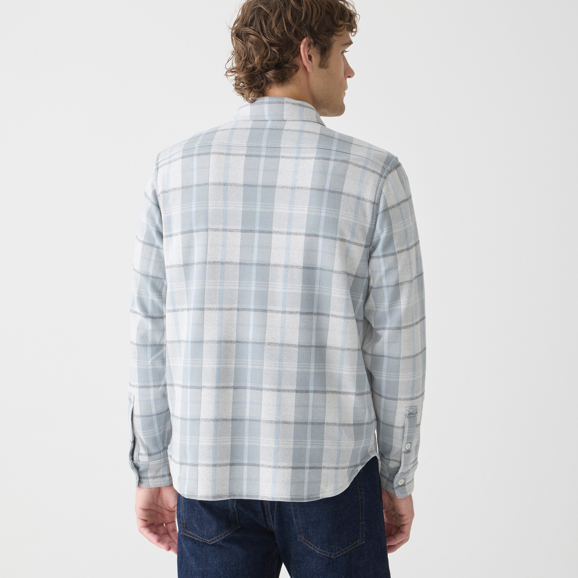 Seaboard soft-knit shirt in plaid