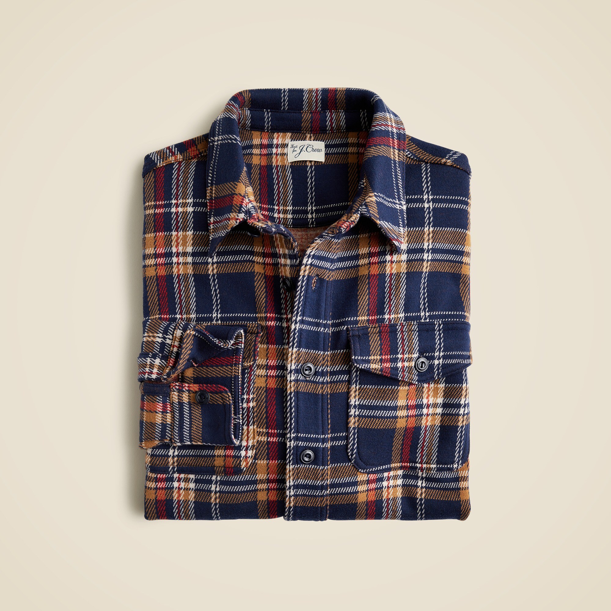 mens Seaboard soft-knit shirt in plaid