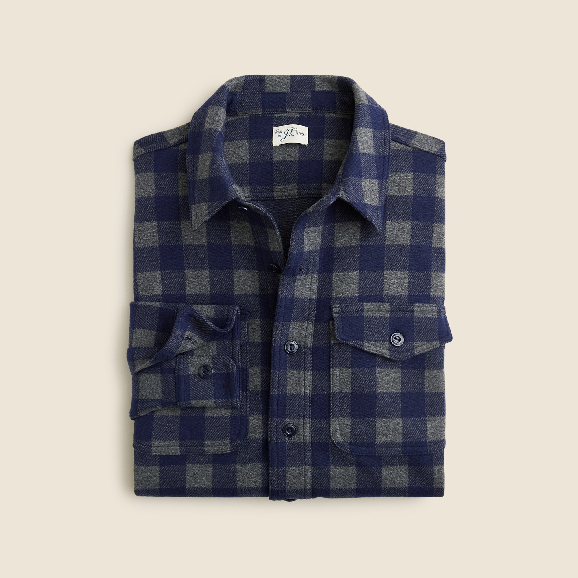 mens Seaboard soft-knit shirt in plaid