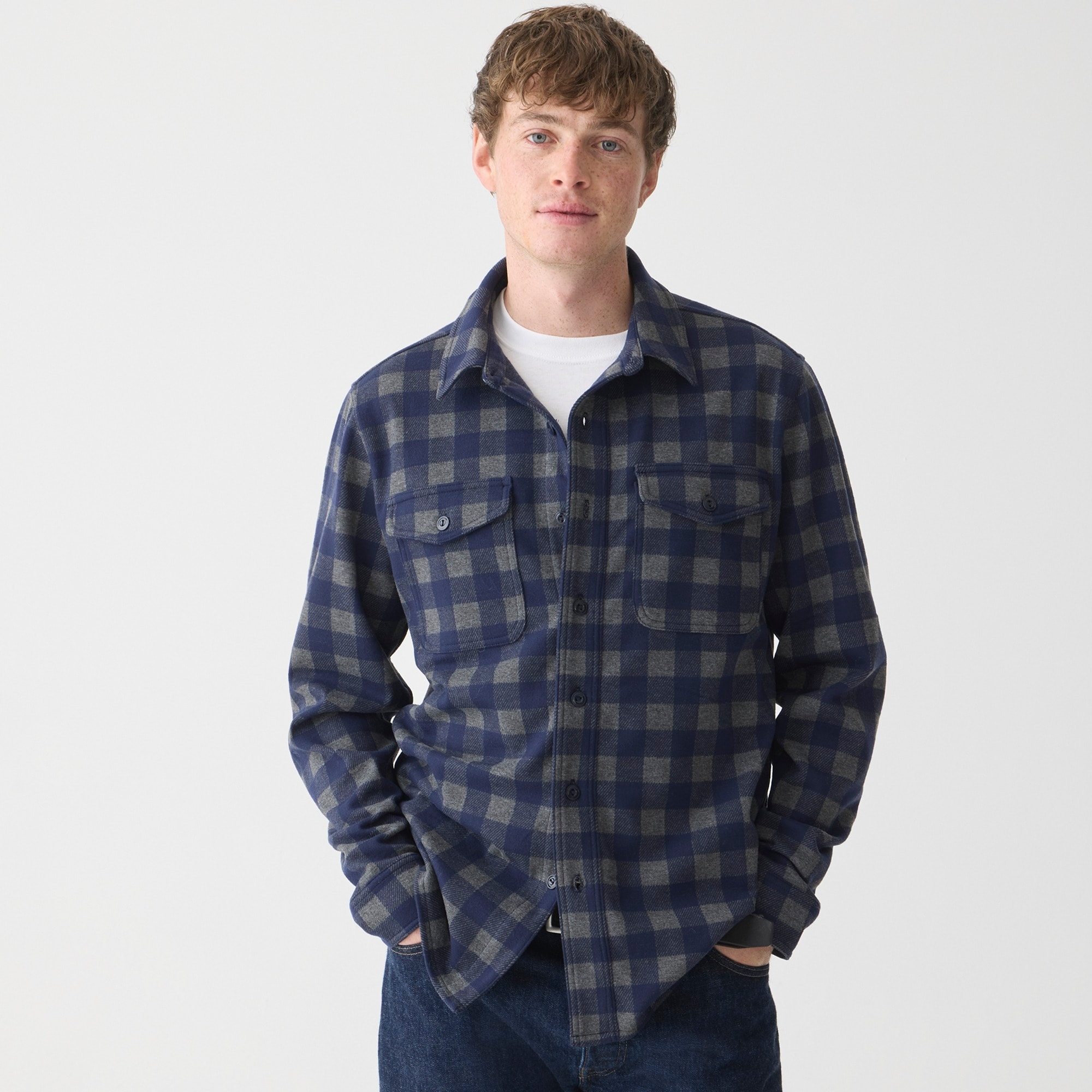  Seaboard soft-knit shirt in plaid