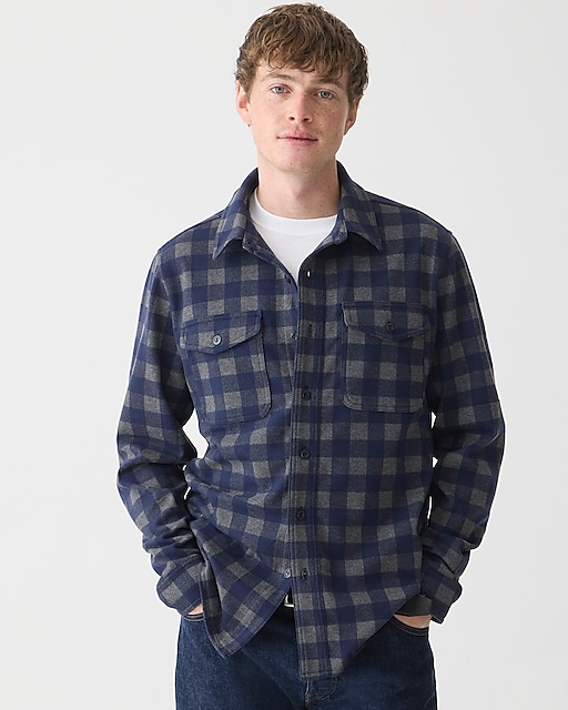 mens Seaboard soft-knit shirt in plaid