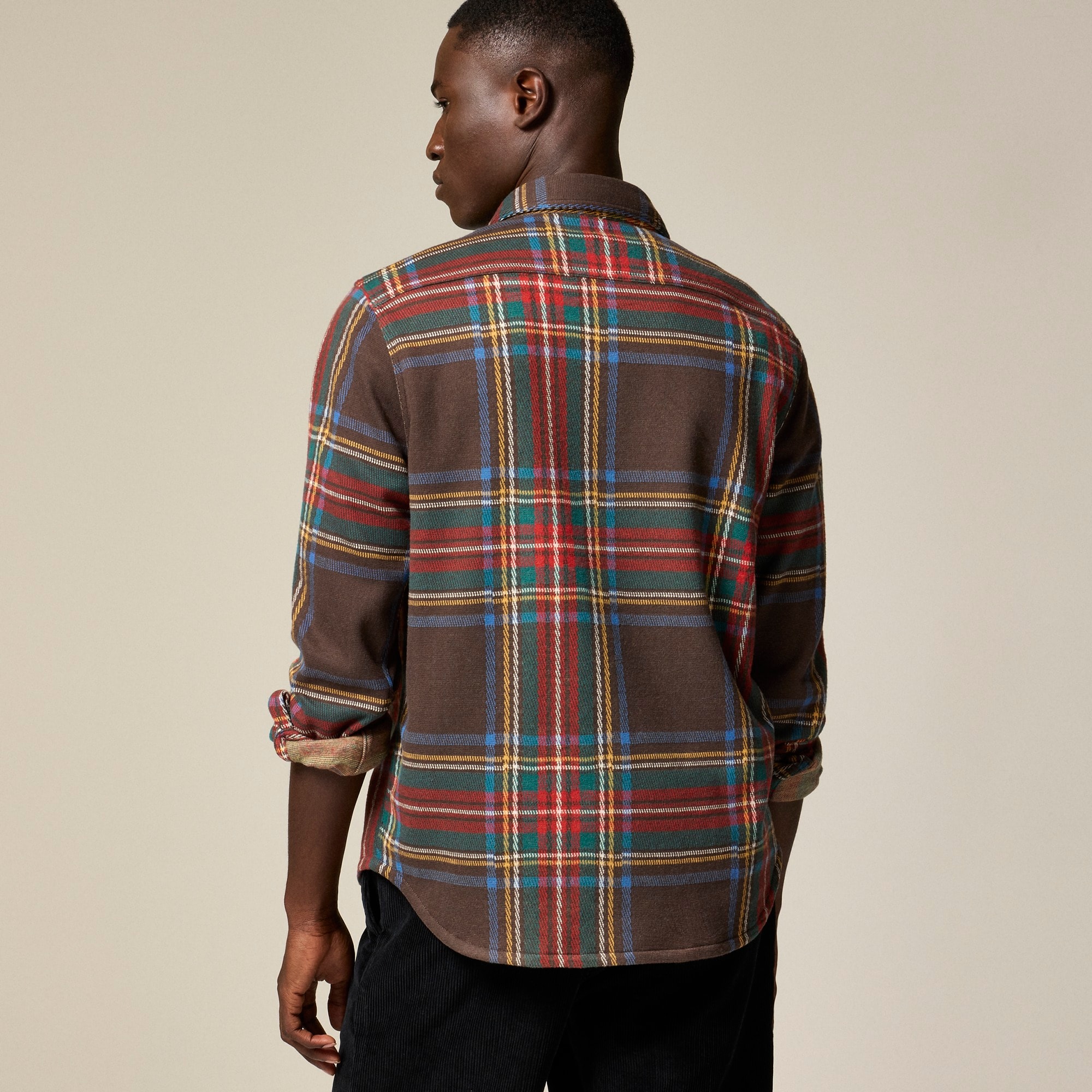 Seaboard soft-knit shirt in plaid