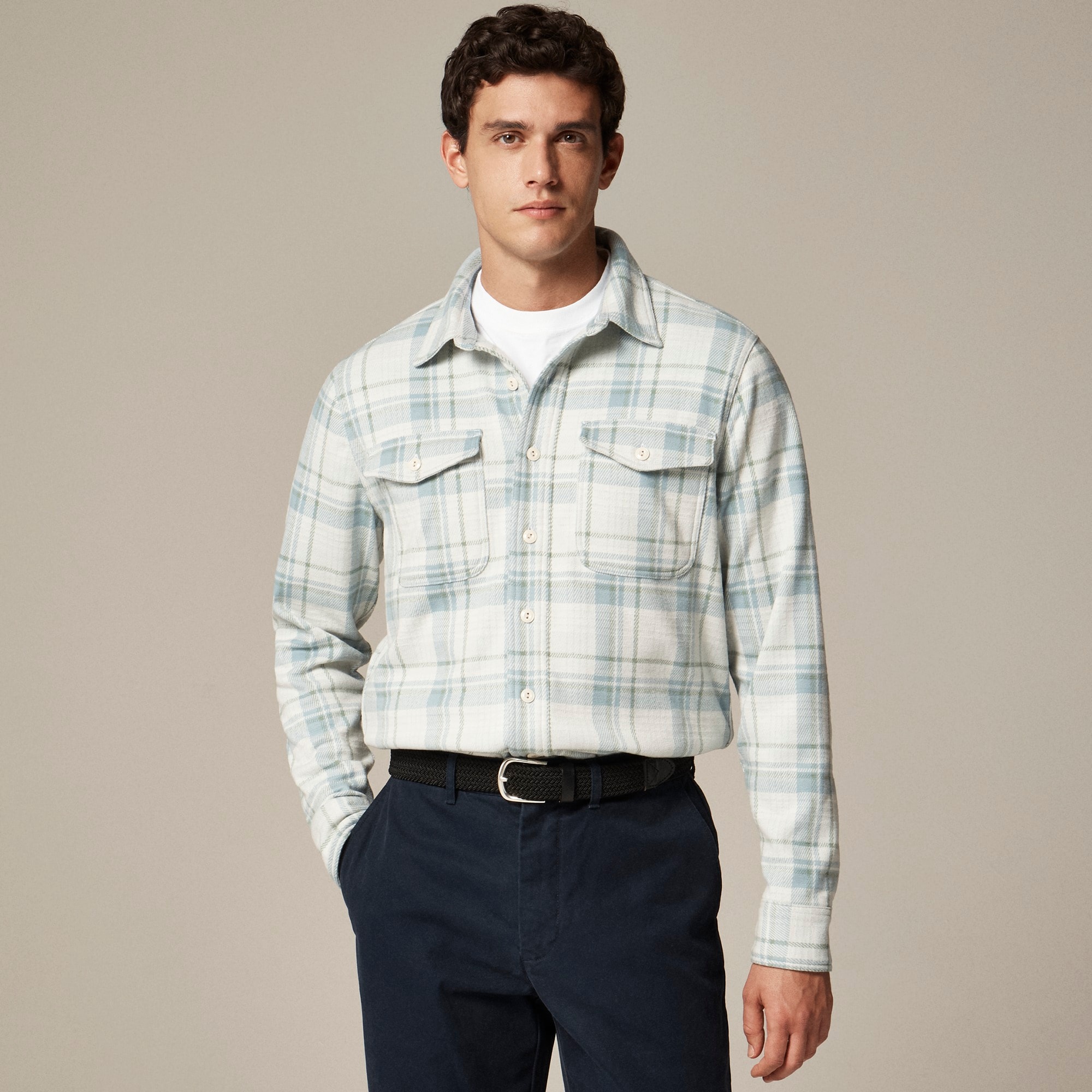  Seaboard soft-knit shirt in plaid