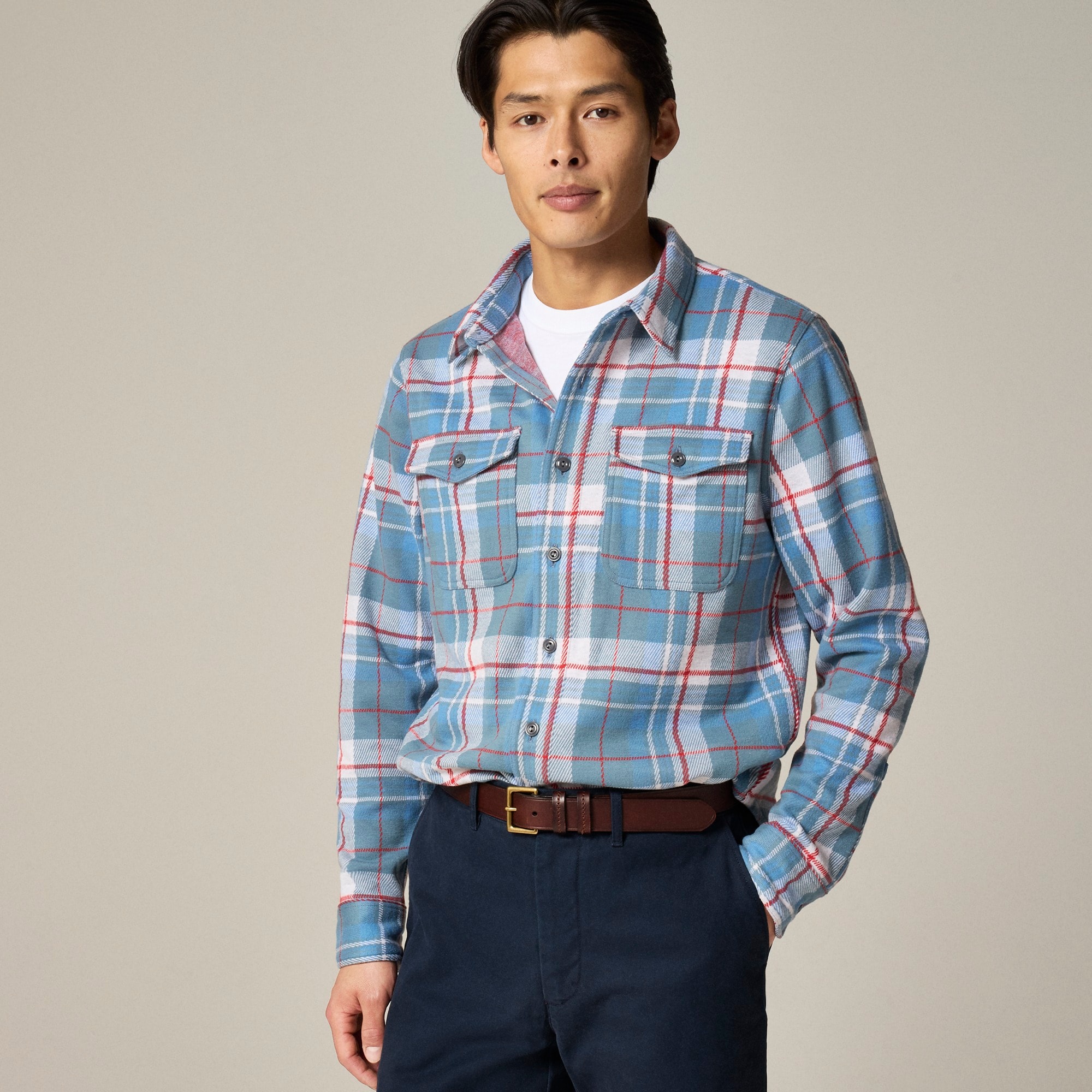  Seaboard soft-knit shirt in plaid