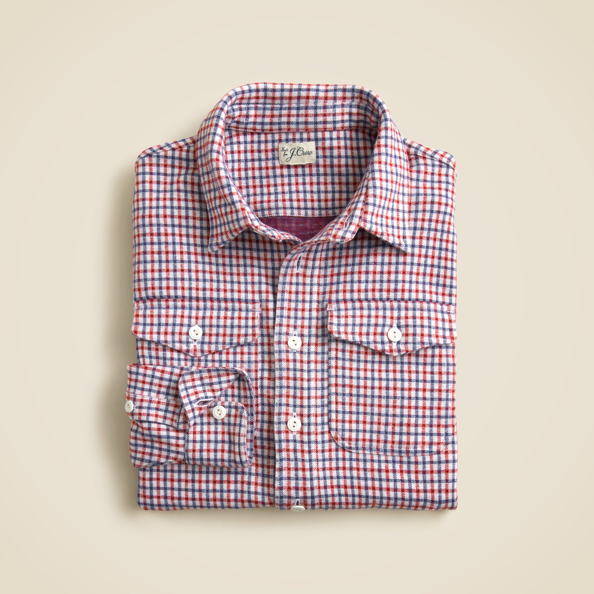 mens Seaboard soft-knit shirt in plaid