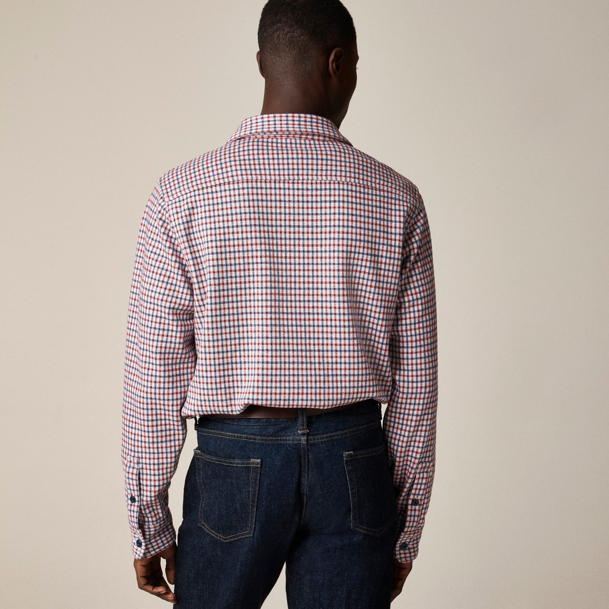 Seaboard soft-knit shirt in plaid