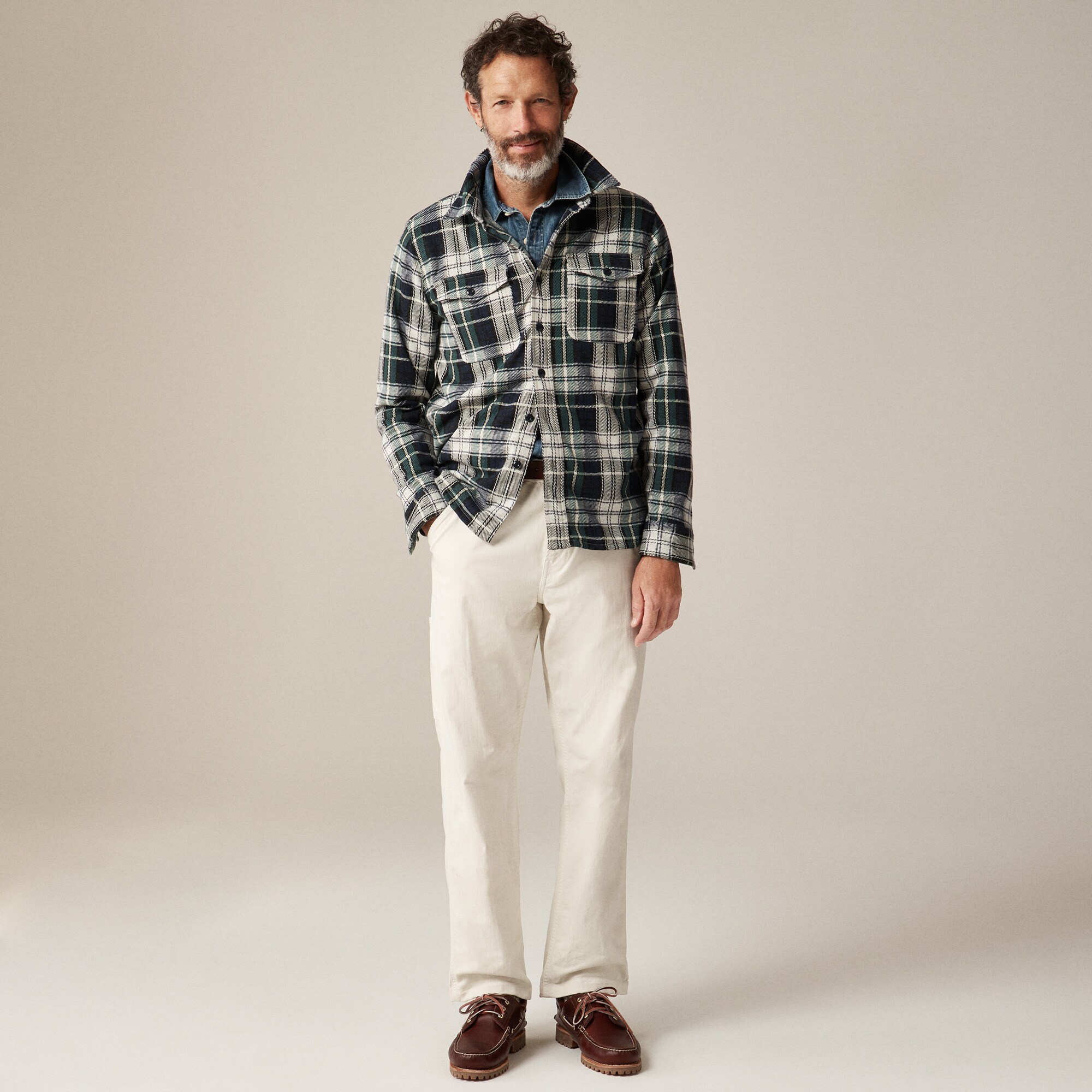 Seaboard soft-knit shirt in plaid