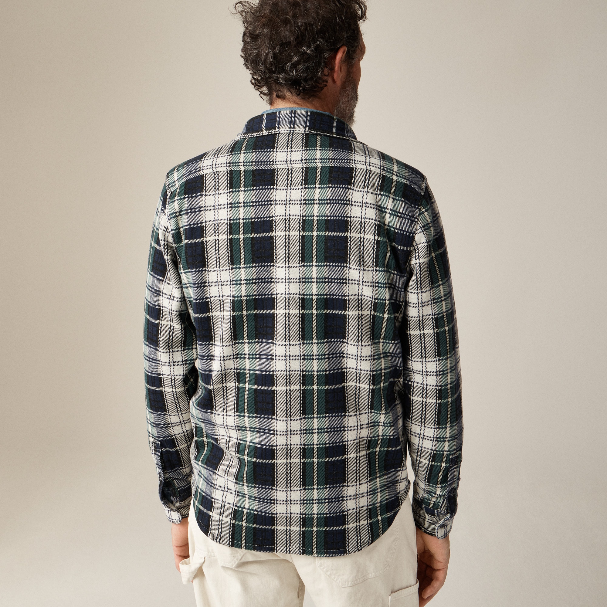 Seaboard soft-knit shirt in plaid