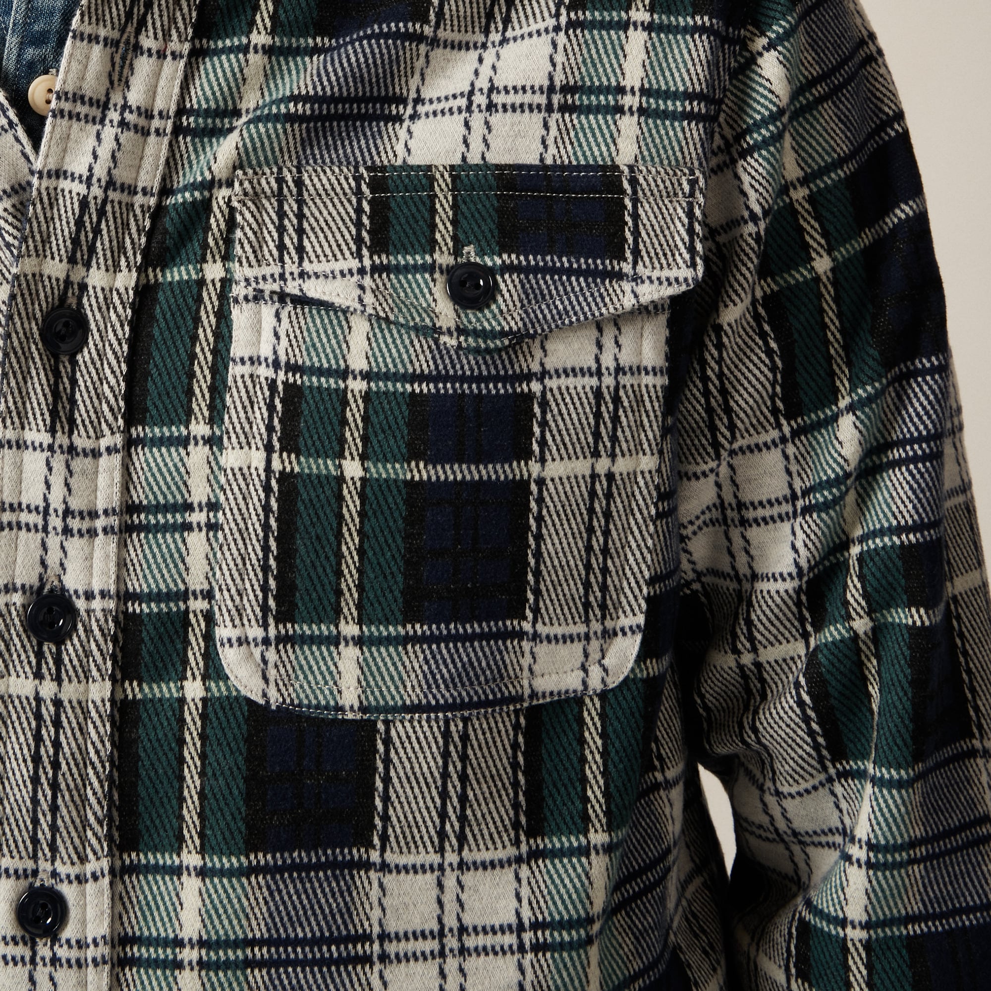 Seaboard soft-knit shirt in plaid