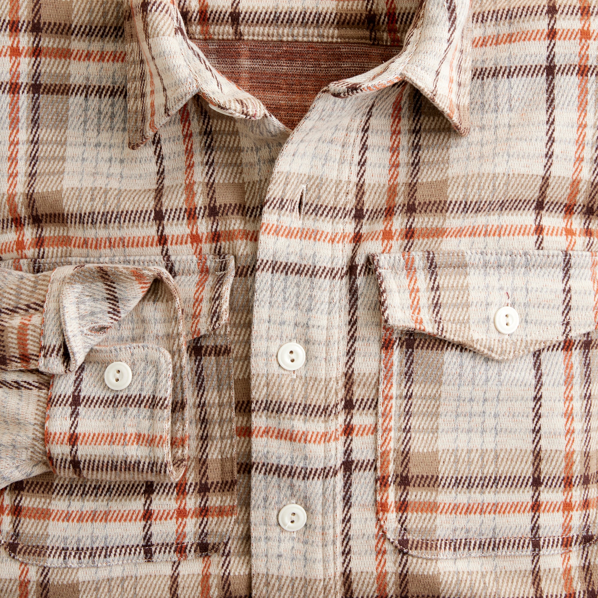 Seaboard soft-knit shirt in plaid