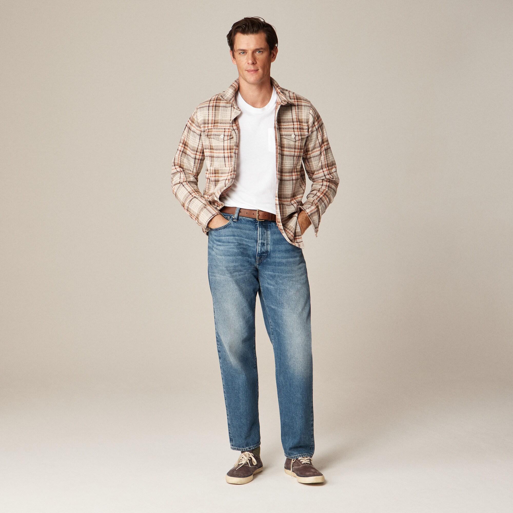 Seaboard soft-knit shirt in plaid