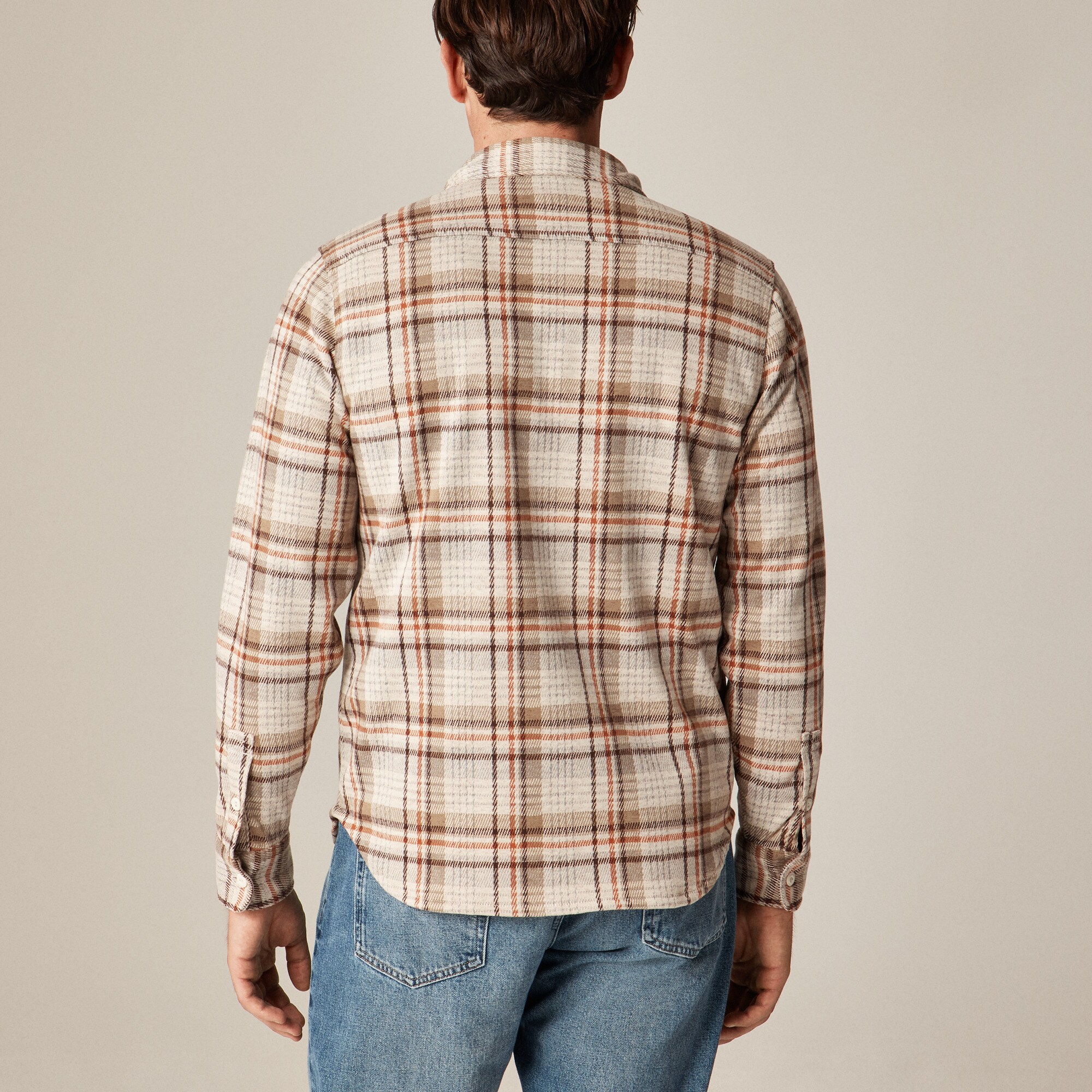 Seaboard soft-knit shirt in plaid