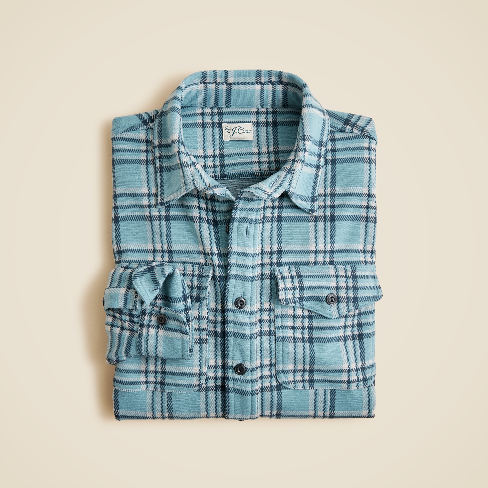 Seaboard soft-knit shirt in plaid