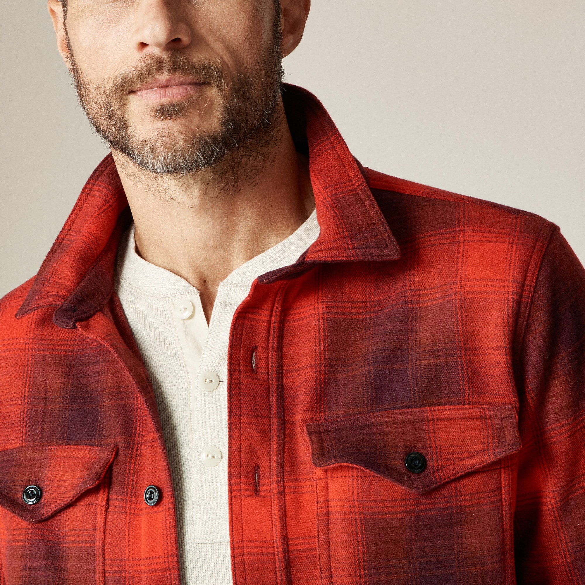 Seaboard soft-knit shirt in plaid