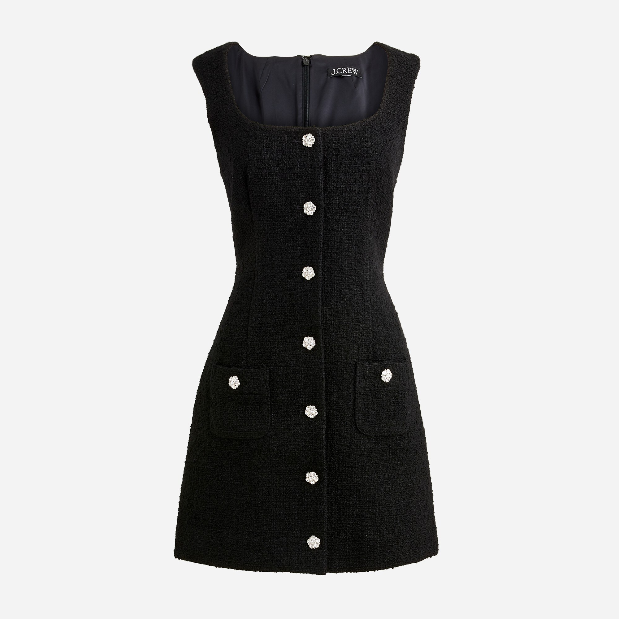 Sophia Sleeveless Dress With Jewel Buttons For Women | J.Crew